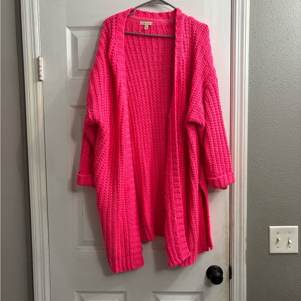 Neon Pink Cardigan